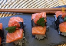 Low carb sushi med laks