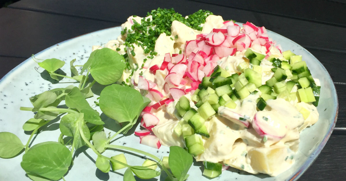 Gammeldags kartoffelsalat med radiser – sommersalater