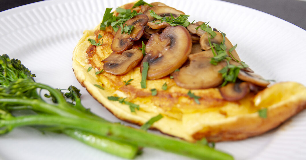 Omelet med champignon